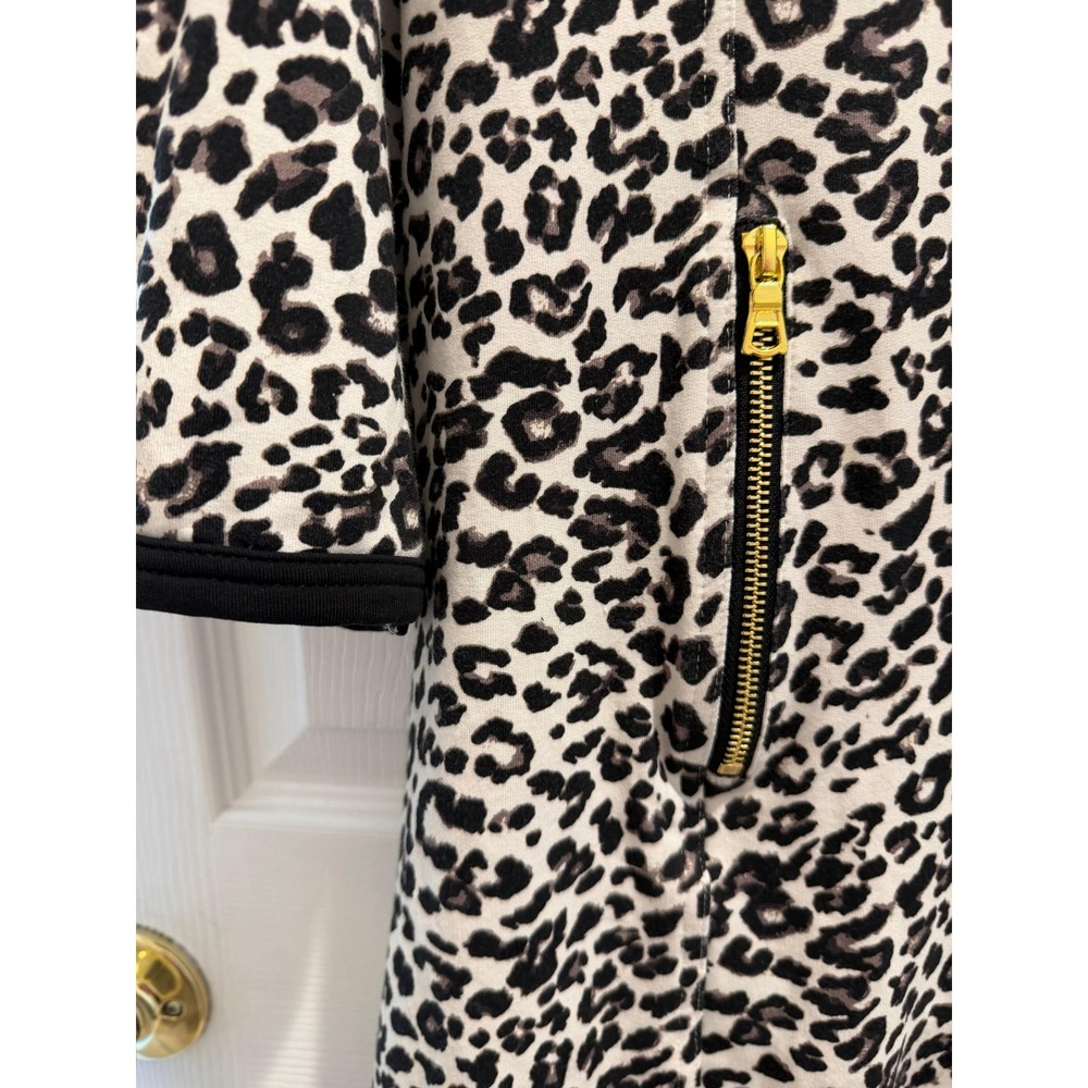 Boston Proper Leopard Print Zippered Dress XL Animal Print Gold Hardware 4563BP - Picture 7 of 7
